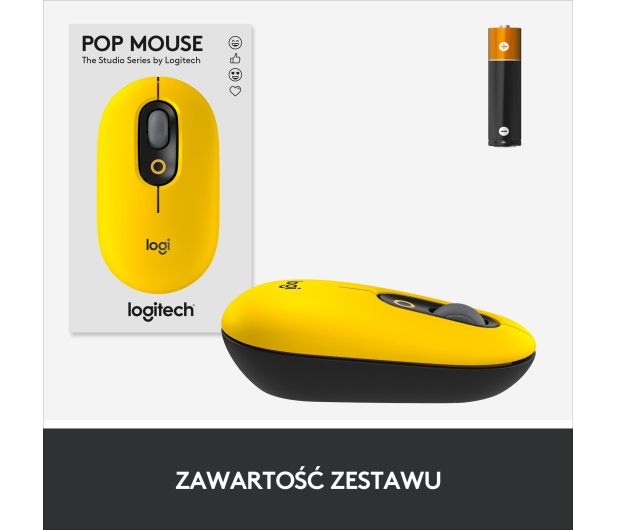 LOGITECH Bezprzewodowa POP MOUSE Black & Yellow - 716625 - zdjęcie 11